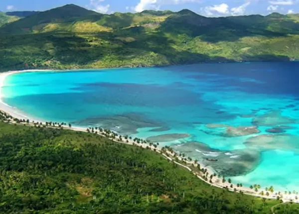 A view of the ocean from above.